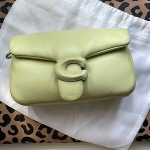 Coach Pillow Tabby 18 in Pale Lime 🍋‍🟩